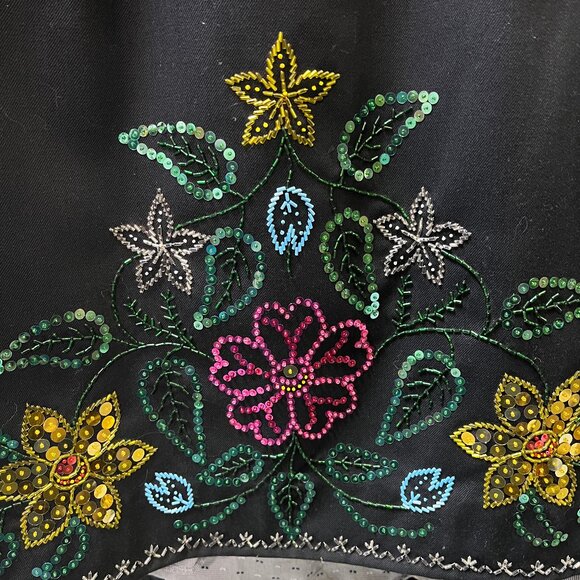 Vintage Handmade Beaded/Sequin 1930-40's Ukrainian Skirt - Picture 3 of 3